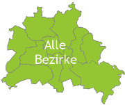 Berlinkarte mit der Aufschrift Alle Bezirke