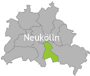 Berlinkarte mit der Aufschrift Neukölln