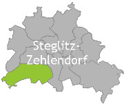 Berlinkarte mit der Aufschrift Steglitz-Zehlendorf