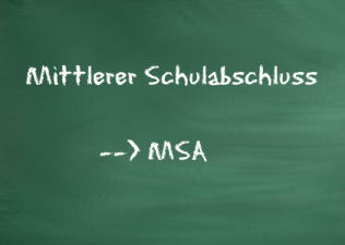 Mittlerer Schulabschluss - MSA